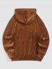 Men's New York Terry Embroidered Fuzzy Fleece Kangaroo Pocket Pullover Hoodie -  