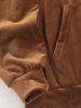 Men's New York Terry Embroidered Fuzzy Fleece Kangaroo Pocket Pullover Hoodie -  