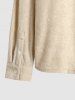 Men's Solid Color Fuzzy Terry Cloth Front Pocket Long Sleeves Shirt -  