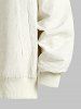 Men's Solid Color Jacquard Texture Alphabet Embroidered Appliques Baseball Collar Jacket -  