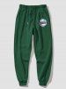 Men's Matching Athleisure Style Sweatsuit Co Ord Letter California Mountain Graphic Printed Drawstring Thermal Fleece Lined Pullover Hoodie and Jogger Pants Two Piece Set -  