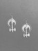 Boucles D'Oreilles Pendantes Motif Lune et Soleil Style Gothique - Argent 