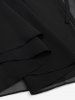 Robe Nouée en Maille Transparente Grande Taille pour Femme - Noir 4X | US 26-28