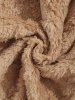 Men's Solid Color Daily Casual Crew Neck Long Sleeve Fluffy Fuzzy Cable Textured Pullover Teddy Sweatshirt -  