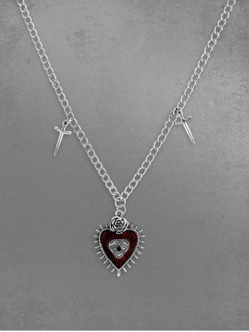 Vintage Gothic Heart Charm Necklace