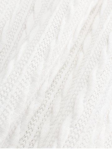 Plus Size Faux Fur Neck Twist Cable Knit Sweater