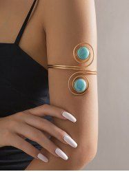 Bracelet de Bras Motif Turquoise Style Vintage Ethnique - d'or 