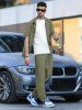 Short Sleeves Button Front Shirt and Drawstring Pants Set -  
