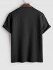 Geometric Textured Short Sleeves Basic T-shirt -  