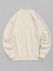 Sweat-shirt Texturé en Couleur Unie à Manches Longues pour Homme - café lumière M