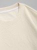 Sweat-shirt Texturé en Couleur Unie à Manches Longues pour Homme - café lumière M