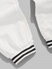Pantalon Jogging Décontracté à Corde Resserré Au Pied avec Épissures de Couleurs et Poches pour Hommes - Blanc S