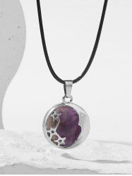 Fashion Star Moon Stone Pendant Necklace -  