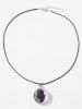 Fashion Star Moon Stone Pendant Necklace -  