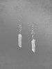 Gothic Crystal Moon and Star Drop Earrings -  