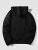 Men's Letter Sun Moon Printed Kangaroo Pocket Fleece-lined Hoodie and Drawstring Sports Jogger Pants -  