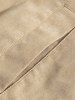Men's Solid Color Button Front Slant Pocket Techwear Suede Cargo Jacket -  