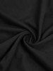 Gothic Cutout Panel Thumbhole Asymmetric Solid T-shirt -  