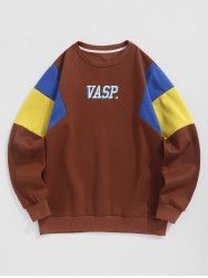 VASP Embroidery Colorblock Fleece Line Thermal Sweatshirt -  