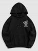 Men's Vintage Style Playing Card Crown Printed Thermal Fleece-lined Pullover Hoodie -  