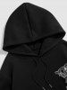 Men's Vintage Style Playing Card Crown Printed Thermal Fleece-lined Pullover Hoodie -  