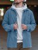 Solid Color Corduroy Long Sleeves Shirt -  