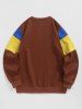 VASP Embroidery Colorblock Fleece Line Thermal Sweatshirt -  