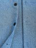 Short Sleeves Button Front Shirt and Drawstring Pants Set -  