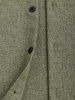 Short Sleeves Button Front Shirt and Drawstring Pants Set -  