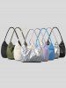 Women's Daily Solid Color Ruched Design Clouds Style Dumpling Shaped Underarm Shoulder Bag -  