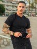 Jacquard Towel Cloth Textured Short Sleeves T-shirt -  