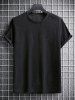 Jacquard Towel Cloth Textured Short Sleeves T-shirt -  