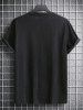 Jacquard Towel Cloth Textured Short Sleeves T-shirt -  