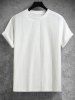 T-shirt en Jacquard à Manches Courtes - Blanc S