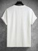 T-shirt en Jacquard à Manches Courtes - Blanc S