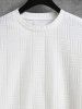 T-shirt en Jacquard à Manches Courtes - Blanc S