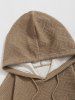 Men's Casual Daily Geo Jacquard Textured Kangaroo Pocket Drawstring Pullover Hoodie -  