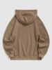 Men's Casual Daily Geo Jacquard Textured Kangaroo Pocket Drawstring Pullover Hoodie -  