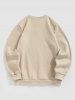 Men's Casual LOS ANGELES CALIFORNIA Embroidered Fleece-lined Crew Neck Pullover Sweatshirt -  