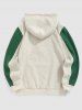 Men's YELLOWSTONE NATIONAL PARK Mountain Pattern Fleece-lined Kangaroo Pocket Pullover Hoodie -  