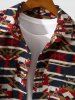 Ethnic Aztec Printed Pocket Flannel Shacket -  
