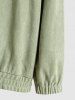 Men's Daily Letter NEW YORK Embroidered Snap Button Raglan Sleeve Pockets Faux Suede Jacket -  
