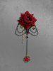 Bague Bracelet en Dentelle Motif Fleur Style Gothique Vintage - Rouge 