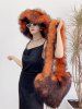 Women's Daily Streetwear Fluffy Fuzzy Furry Faux Fur Matching Bucket Hat Heart Shaped Shoulder Bag Set -  