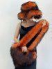 Women's Daily Streetwear Fluffy Fuzzy Furry Faux Fur Matching Bucket Hat Heart Shaped Shoulder Bag Set -  