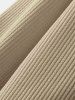 Solid Color Corduroy Long Sleeves Shirt -  