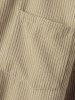 Solid Color Corduroy Long Sleeves Shirt -  