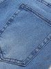 Men's Streetwear Ripped Pocket Solid Color Zipper Fly Skinny Jeans -  