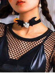Ghost Bat Wing Choker Necklace -  