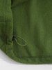 Men's BROOKLYN Letter Embroidered Fuzzy Polar Fleece Quarter Zip Stand Collar Pullover Sweatshirt -  